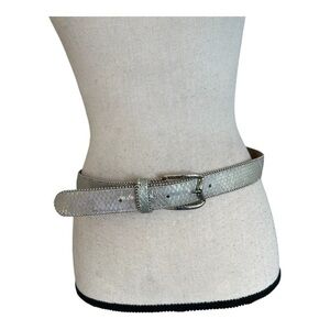 Motion East Vintage Silver Gold Metallic Fashion Belt Size M